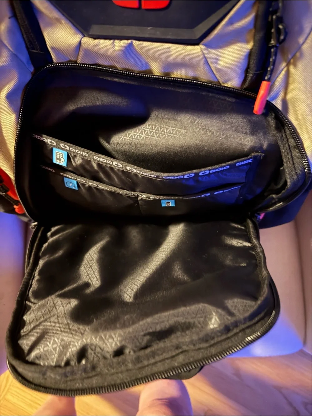 OGIO Renegade Pro Tech Backpack - Rare Tan/Blue/Red Edition